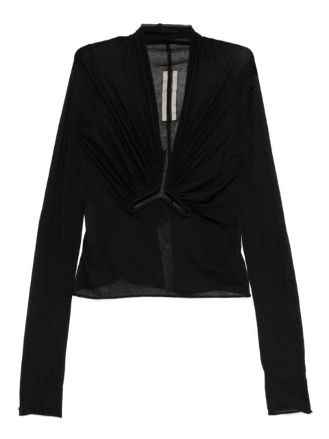 Rick Owens cut-out long-sleeve top