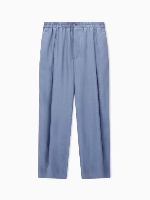 WASHED SILK TROUSERS
