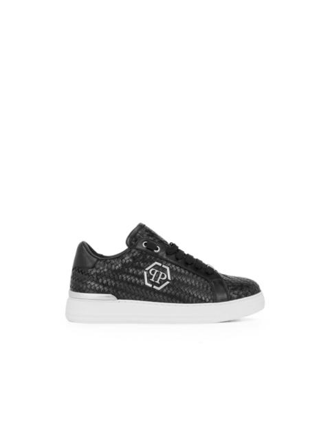 PHILIPP PLEIN weaved leather sneakers Hexagon