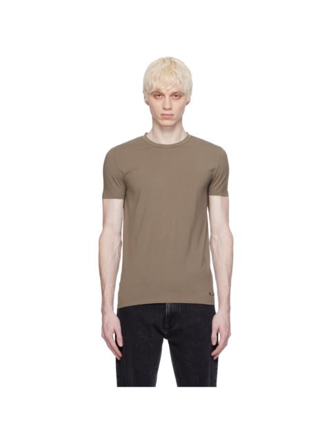 Taupe Round Neck T-Shirt