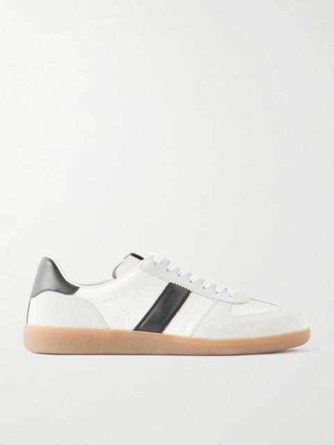 TOM FORD Archer Suede and Leather Sneakers