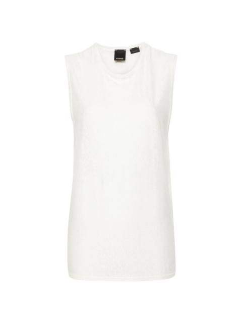 sleeveless linen top