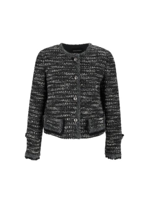 EMPORIO ARMANI Tweed blazer jacket