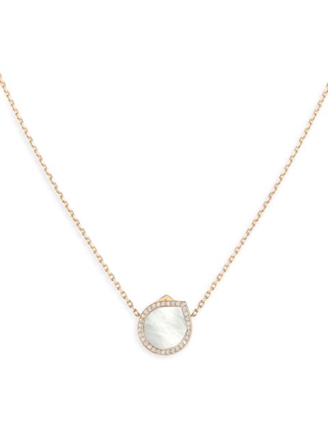 REPOSSI Women's Antifer 18K Rose Gold, Mother-Of-Pearl & 0.18 TCW Diamond Pendant Necklace - Mother Of Pearl