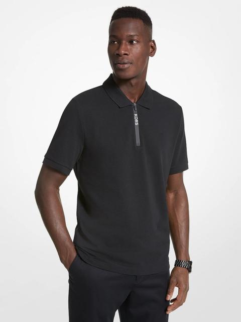 MICHAEL KORS Cotton Half-Zip Polo Shirt