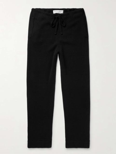 Straight-Leg Cashmere Drawstring Trousers