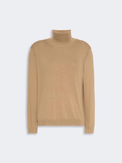 WEEKEND Max Mara KIKU Wool and silk knit turtleneck - CAMEL