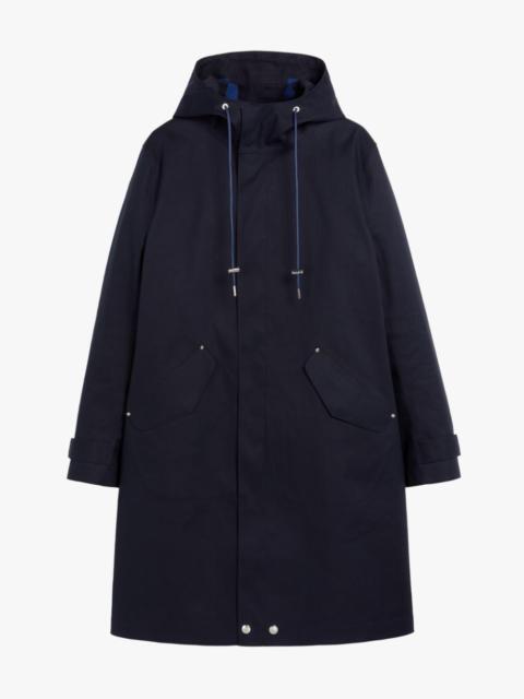 GRANISH NAVY BONDED COTTON HOODED COAT | GR-1032