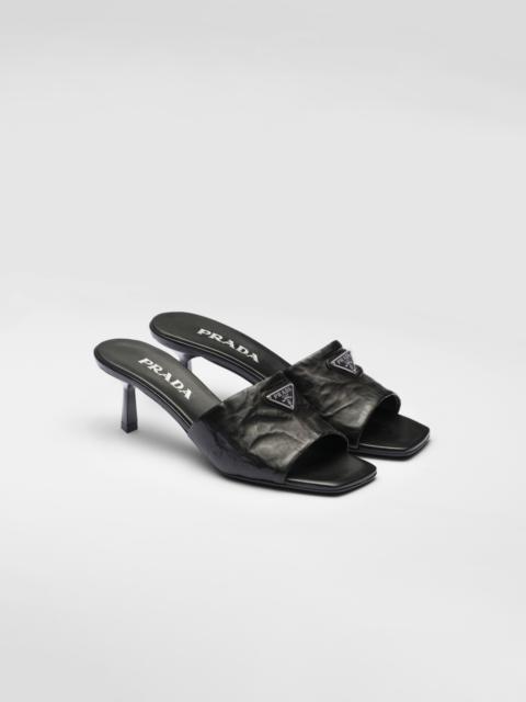 Prada Antiqued nappa leather sandals