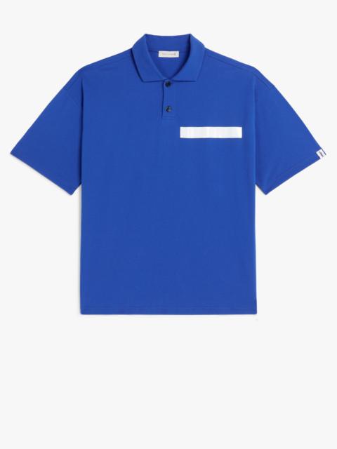 BLUE COTTON CUTAWAY COLLAR POLO SHIRT | GJM-215