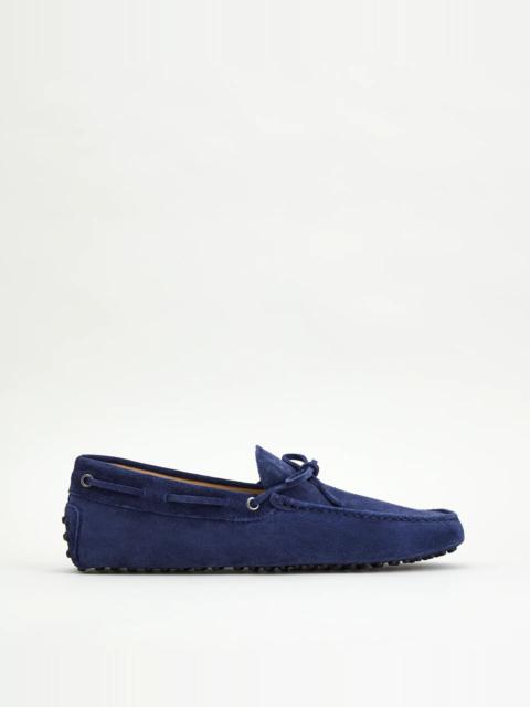 Tod's GOMMINO DRIVING SHOES IN SUEDE - BLUE
