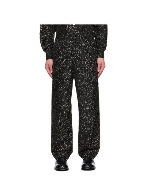 BODE Black Glitter Trousers