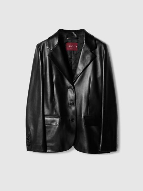 GUCCI Shiny leather jacket