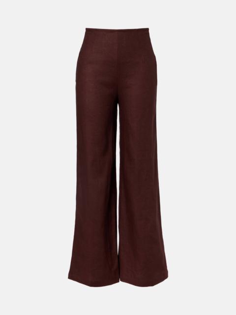 FAITHFULL Syna linen wide-leg pants
