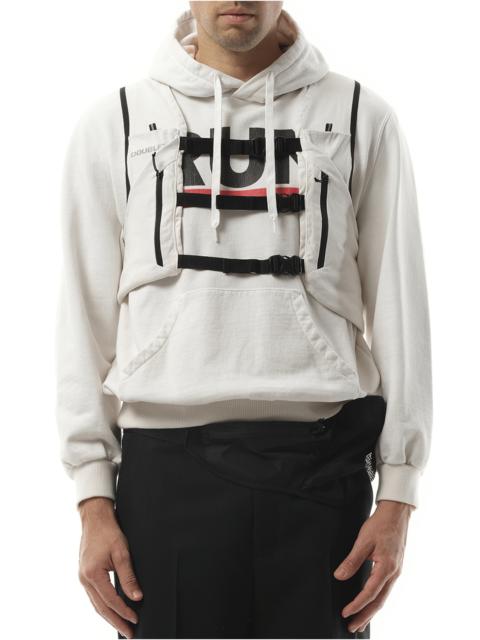 doublet Trail Vest Hoodie in White
