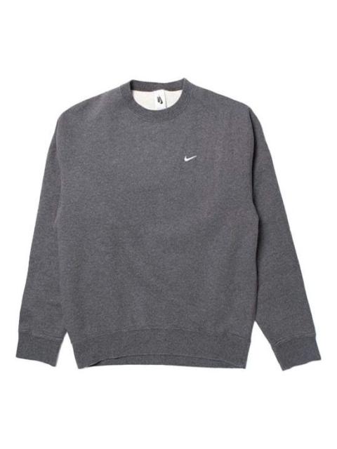 Nike Men's Nike Solid Color Sports Round Neck Pullover Gray CZ5353-071