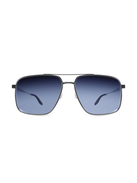 BARTON PERREIRA Men's Scaramanga 58MM Aviator Sunglasses - Silver Blue