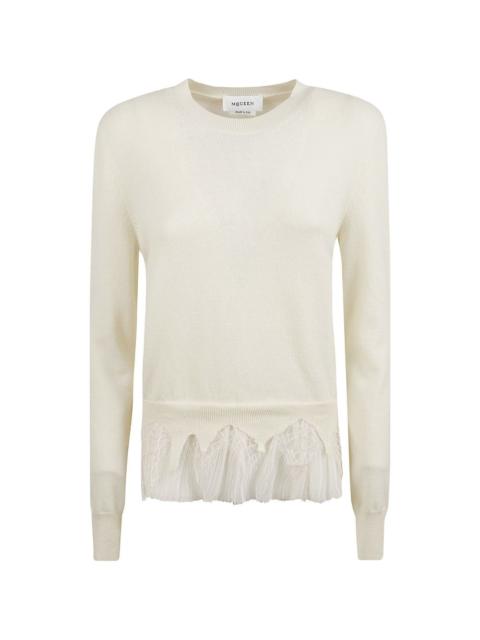 Alexander McQueen lace pleated sweater