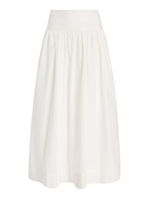 POSSE Rue Cotton Maxi Skirt ivory