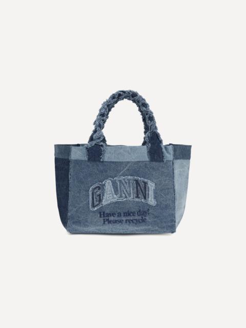 GANNI Medium trapeze denim Shopper