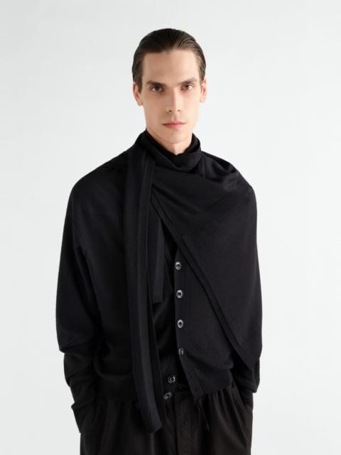 Lemaire TROMPE L'OEIL SCARF IN MERINO BLEND