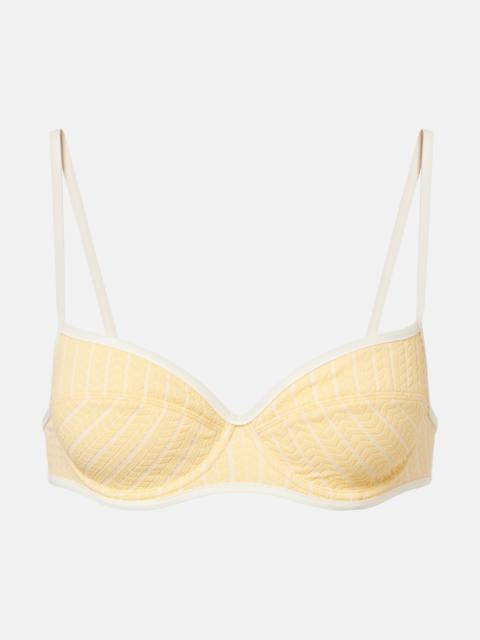 ERES Coconut striped bikini top