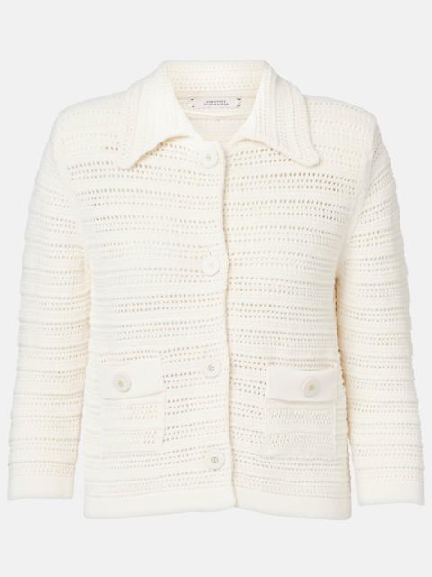DOROTHEE SCHUMACHER Precise Pointelle cotton-blend cardigan
