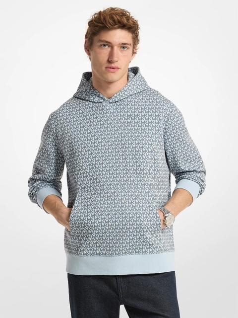 MICHAEL KORS Signature Logo Cotton Blend Hoodie