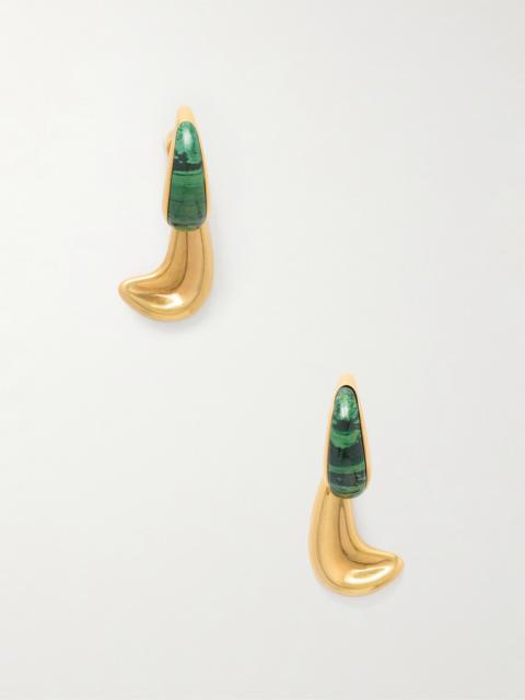 KHAITE Cyclone Gold-plated Drop Earrings