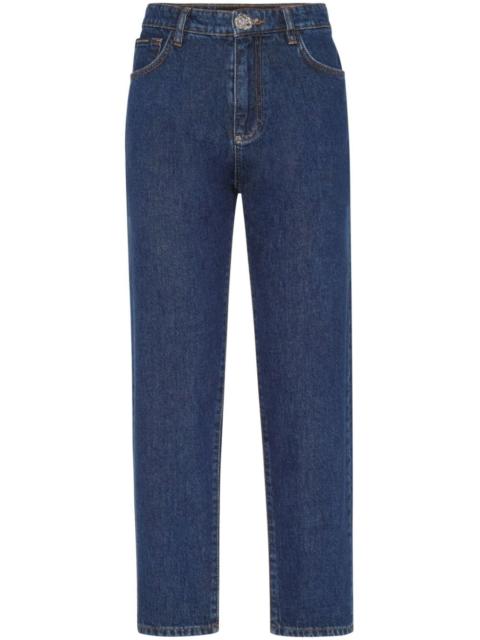 PHILIPP PLEIN logo straight-leg jeans