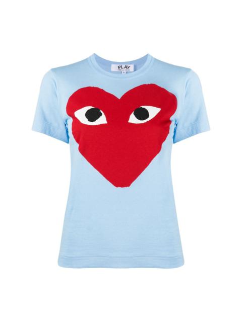 heart-print crew neck T-shirt