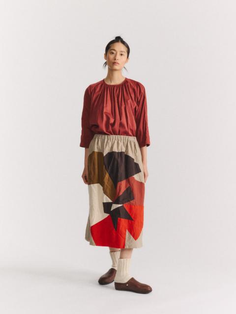 CASEY/CASEY FLORAL PATCHWORK SKIRT - L WAX - MIXED COLORS