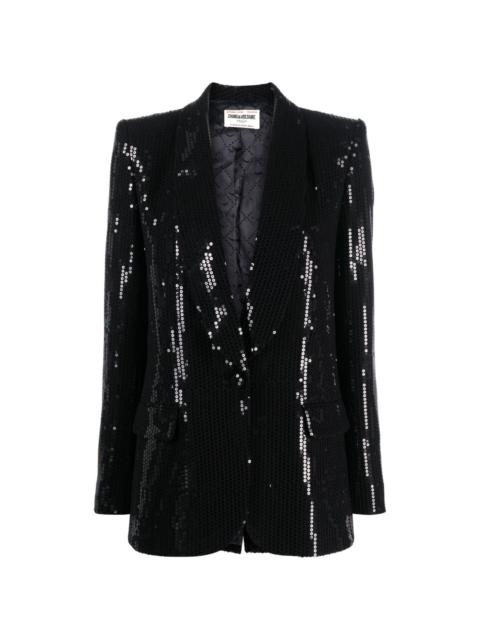 Zadig & Voltaire Vive sequinned blazer | REVERSIBLE