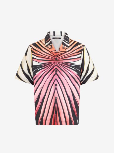 Roberto Cavalli Ray Of Paradise Print Denim Shirt