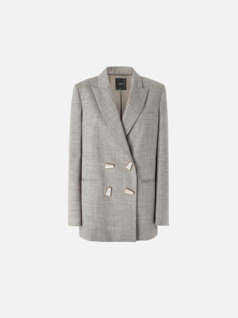 PINKO COOL WOOL BLAZER WITH GEOMETRIC BUTTONS