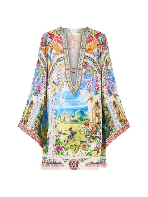 CAMILLA Women's Navas Nouveau Deep V-Neck Hardware Short Caftan - Navas Nouveau