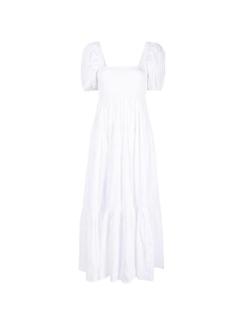 puff-sleeve organic cotton dress