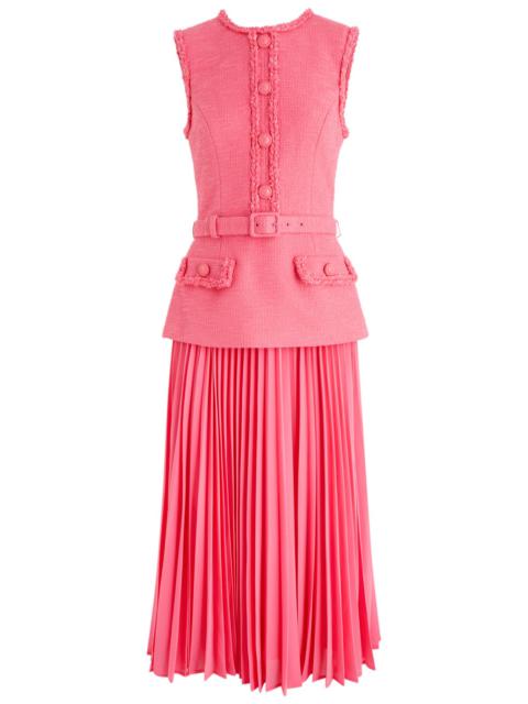 REBECCA VALLANCE Rebecca Vallance Montana Layered Tweed Midi Dress