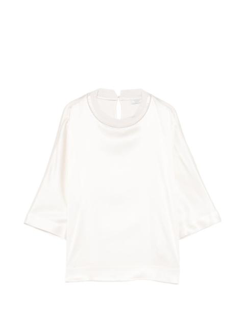 PESERICO beaded-neck blouse