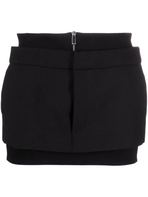 Off-White ribbed-band miniskirt