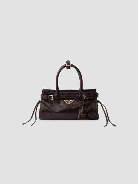 Prada Women's Bonnie Leather Top Handle Bag - Brown