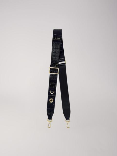 maje Leather shoulder strap