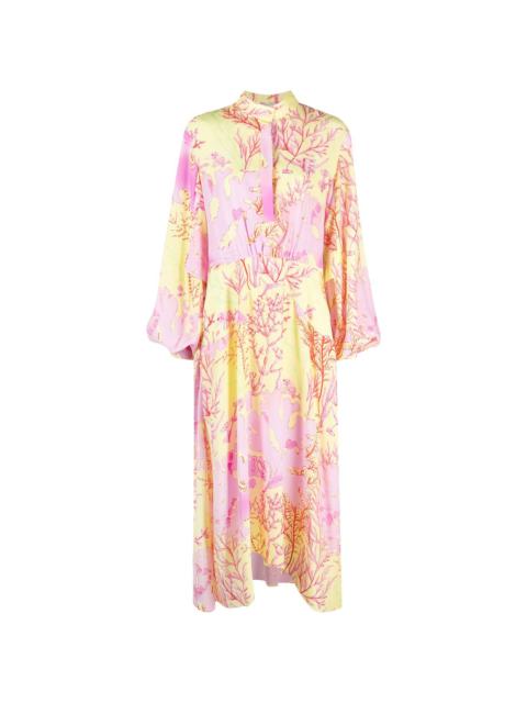 Stella McCartney coral-print maxi-dress