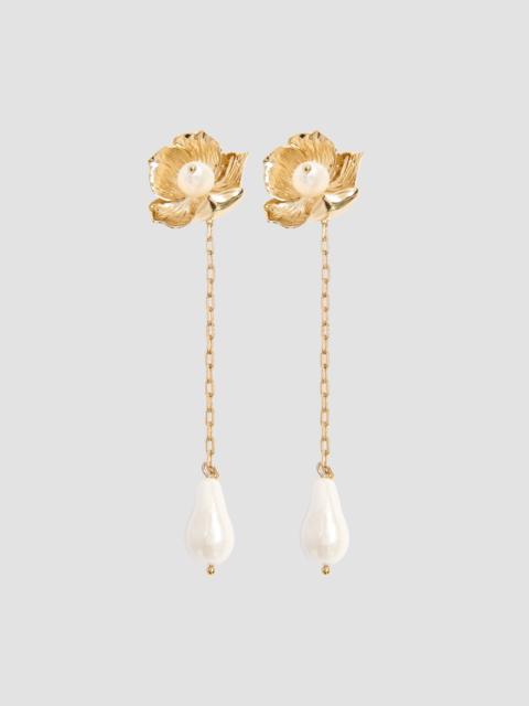 Erdem FLORAL PEARL LONG EARRING