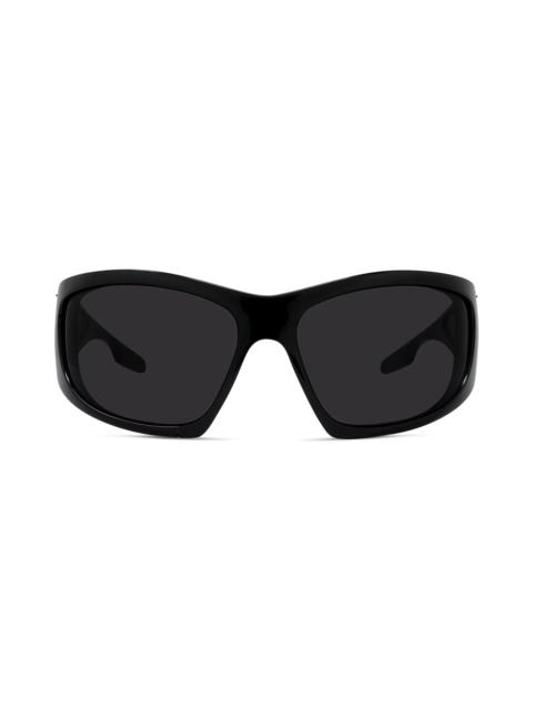 Givcut 67mm Oversize Geometric Sunglasses in Shiny Black /Smoke