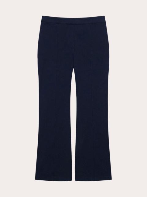 Theory Stretch Cotton Seamed Crop Kick Pants