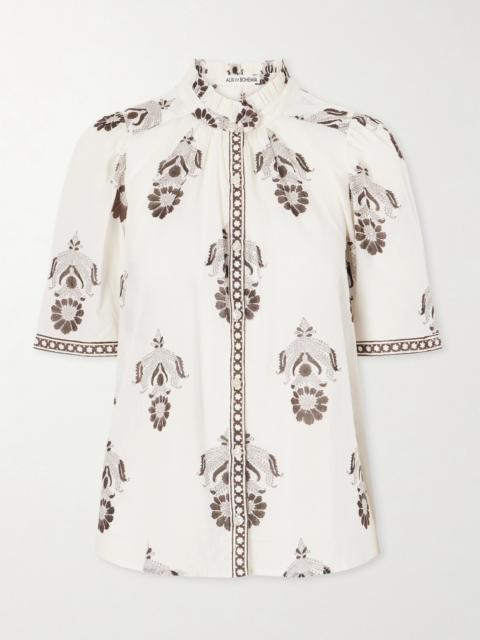 ALIX OF BOHEMIA Winnie Java Cactus Printed Cotton-voile Shirt