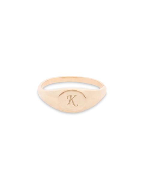 STONE AND STRAND Mini Pinky Signet Ring