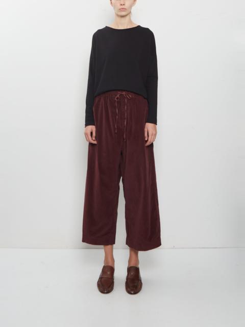 ALBUM DI FAMIGLIA Velvet Wide & Short Trousers — Wine