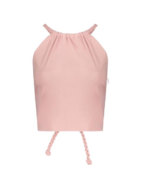 REDValentino braided lace-up top